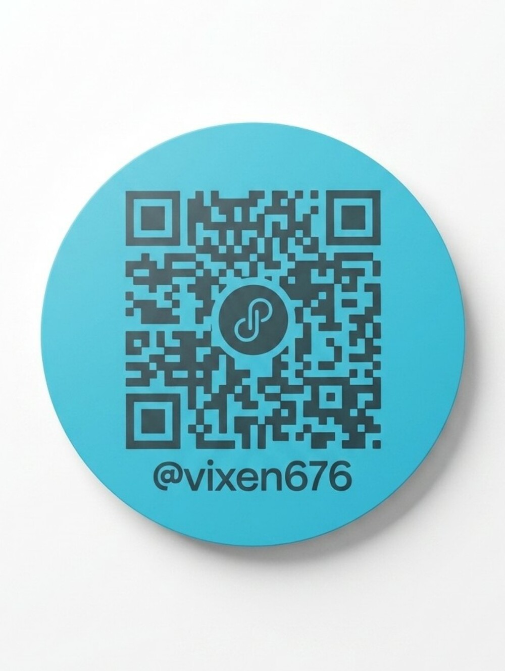 50 Custom QR Code Stickers Turquoise Blue 2" Round Personalized Labels